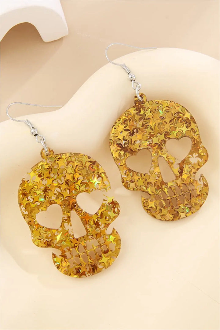 LOVCIA Acrylic Skull Drop Earrings