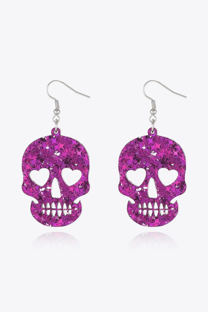 LOVCIA Acrylic Skull Drop Earrings