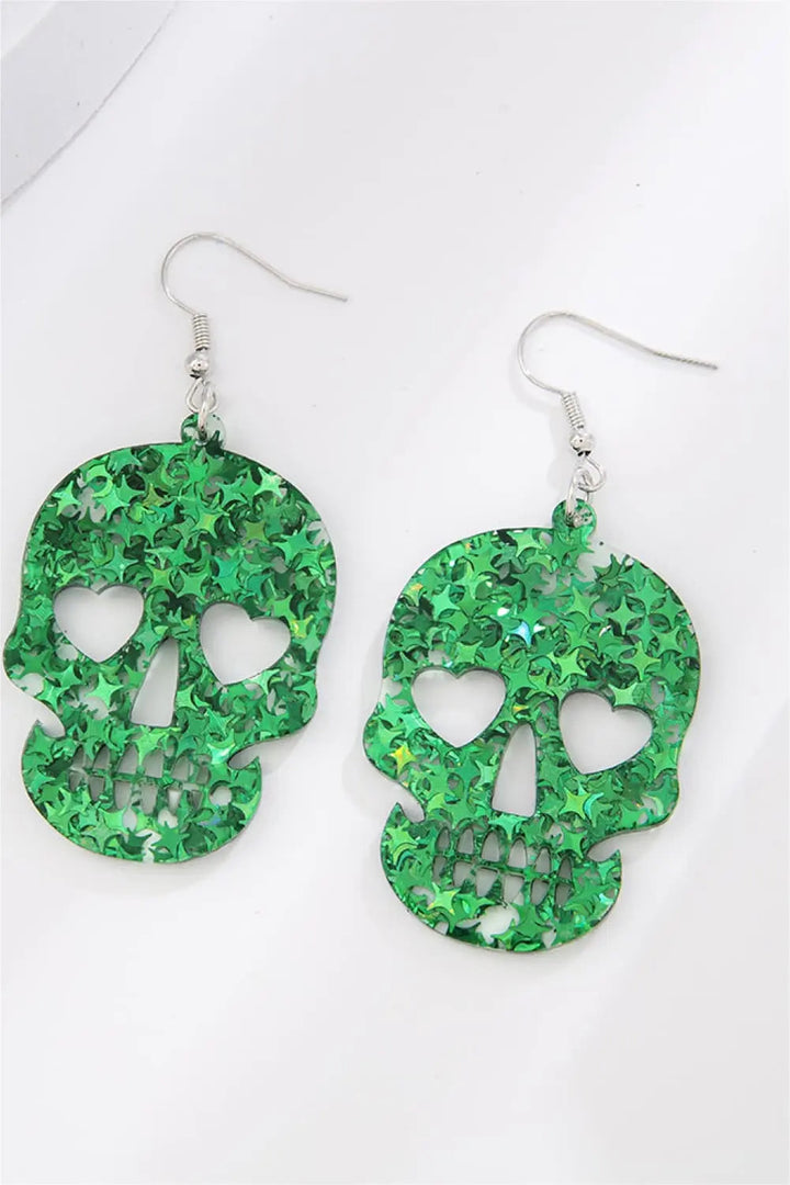 LOVCIA Acrylic Skull Drop Earrings