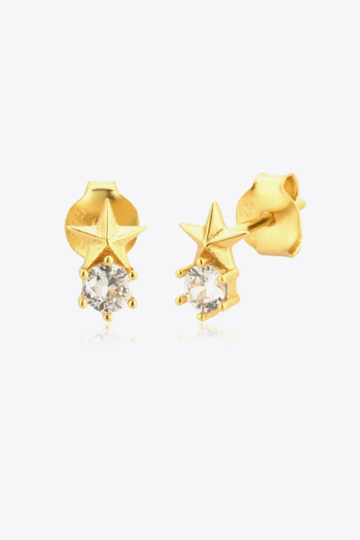 Zircon Star Stud Earrings LOVCIA