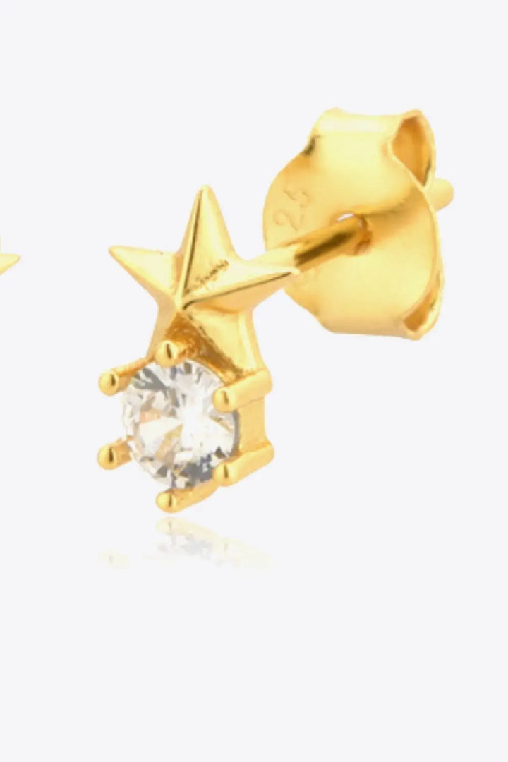 Zircon Star Stud Earrings LOVCIA