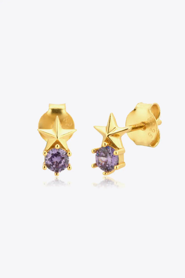 Zircon Star Stud Earrings LOVCIA