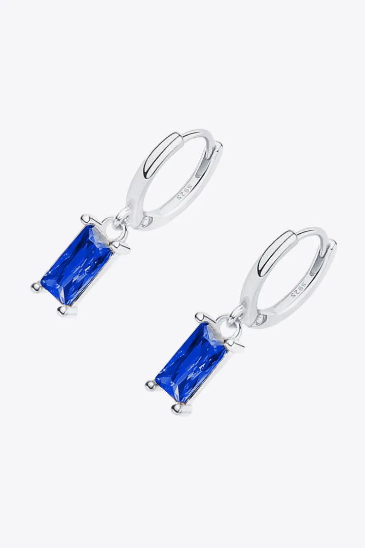 LOVCIA Retro 925 Sterling Silver Cubic Zirconia Drop Earrings