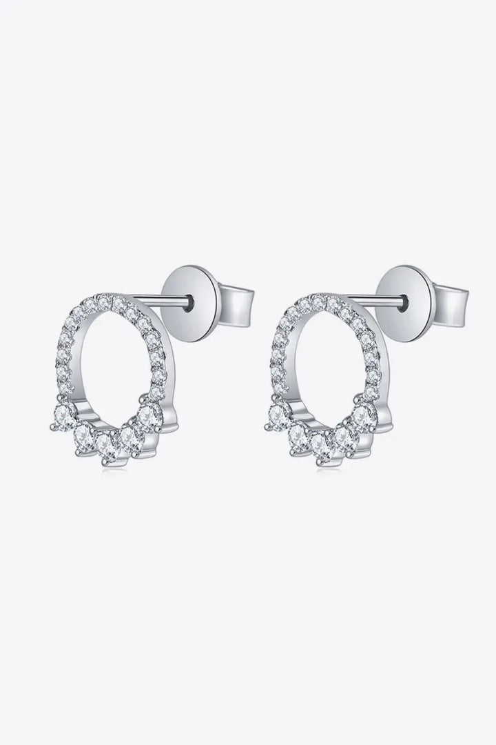 LOVCIA Moissanite Platinum-Plated Earrings