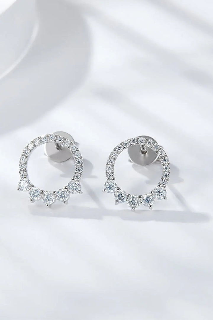 LOVCIA Moissanite Platinum-Plated Earrings