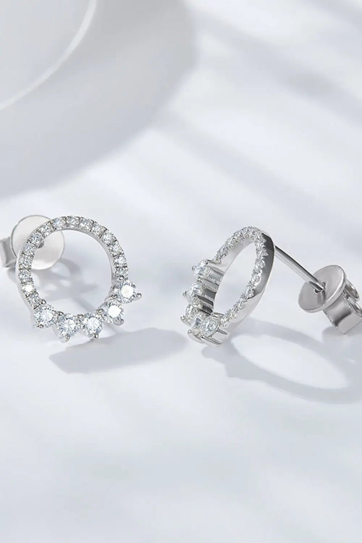 LOVCIA Moissanite Platinum-Plated Earrings