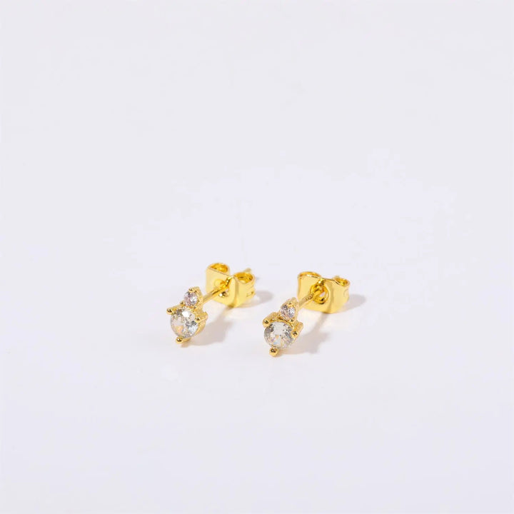 LOVCIA Genuine Gold Electroplated Titanium Steel December Birthstone Earrings for Women