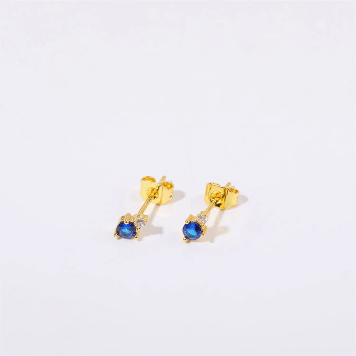 LOVCIA Genuine Gold Electroplated Titanium Steel December Birthstone Earrings for Women