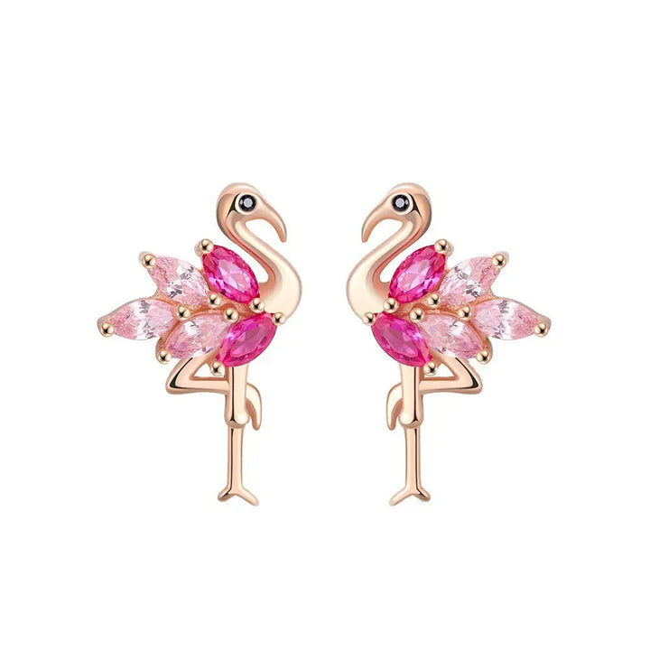 LOVCIA Rose Gold Three-Dimensional Sterling Silver Animal Earrings for Women LOVCIA