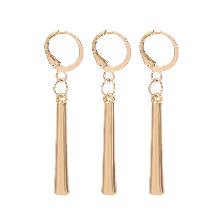 LOVCIA Elegant Geometric Long Drop Ear Clips