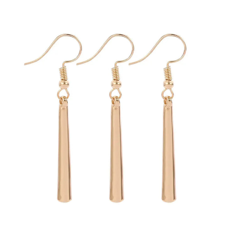 LOVCIA Elegant Geometric Long Drop Ear Clips