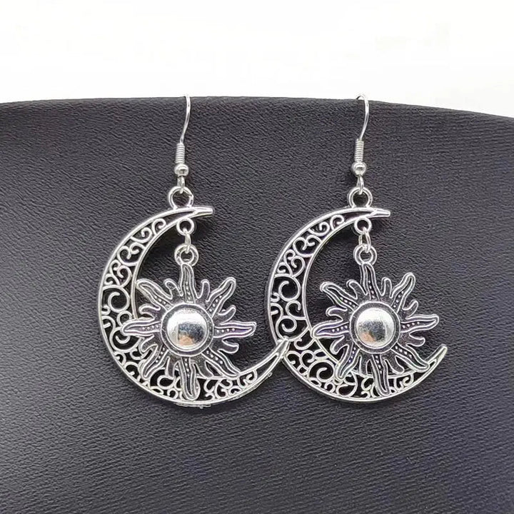 LOVCIA Celestial Heart & Star Electroplated Earrings