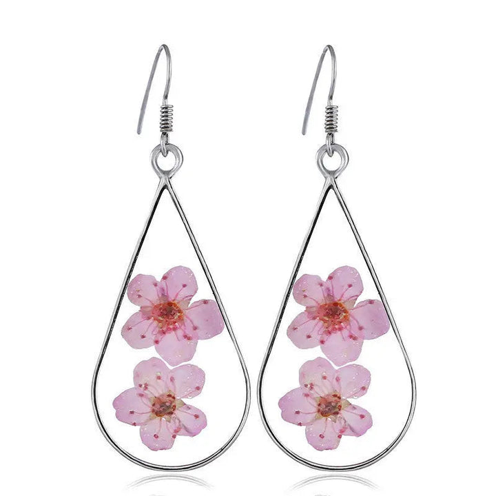 LOVCIA Dainty Floral Resin Drop Earrings LOVCIA