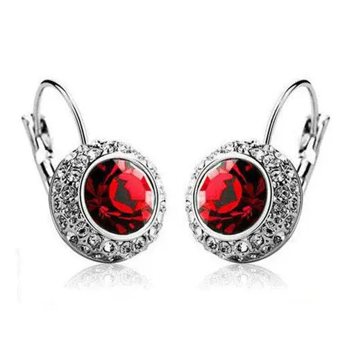 LOVCIA Elegant Semicircular Crystal Earrings - Moon River Collection LOVCIA