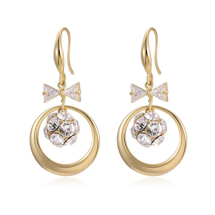 LOVCIA Elegant Irregular Pearl Geometric Earrings - Contemporary Design Style LOVCIA