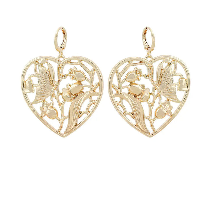 LOVCIA Chic Hollow Flower Alloy Earrings for Women