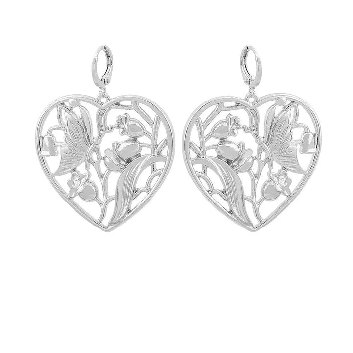 LOVCIA Chic Hollow Flower Alloy Earrings for Women LOVCIA