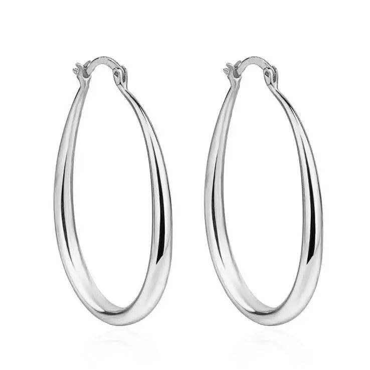 LOVCIA Elegant Geometric Oval Earrings for Women LOVCIA