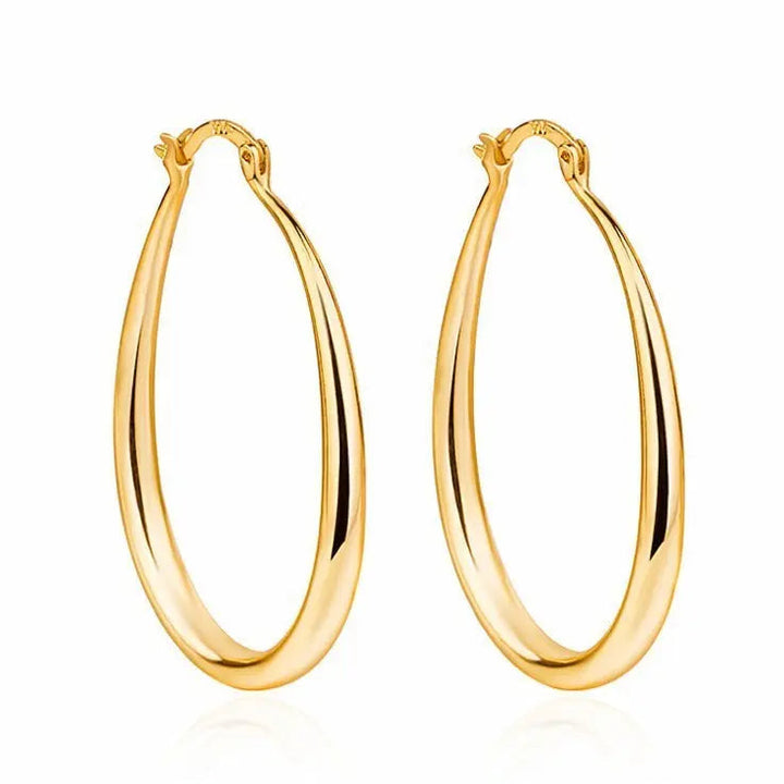 LOVCIA Elegant Geometric Oval Earrings for Women LOVCIA