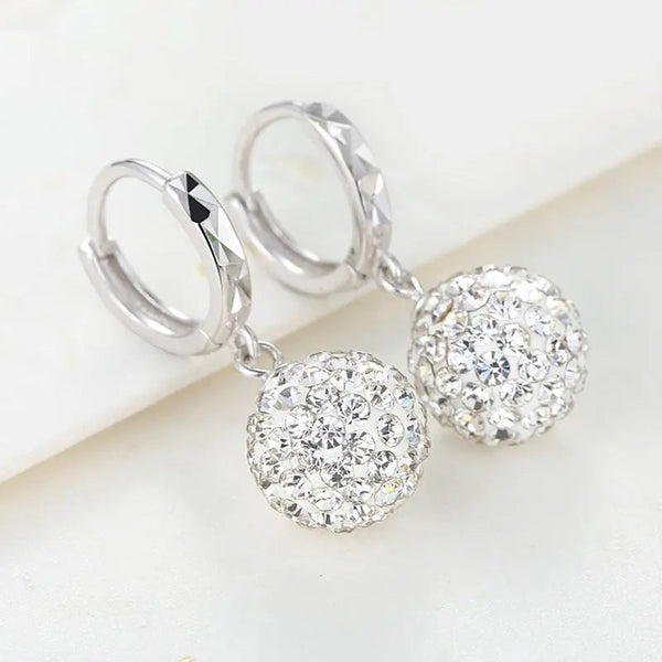 LOVCIA Elegant S925 Silver Rhinestone Geometric Summer Earrings