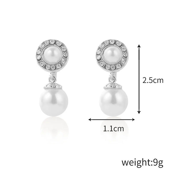 LOVCIA Elegant Women's Baroque Pearl Ear Clip Earrings