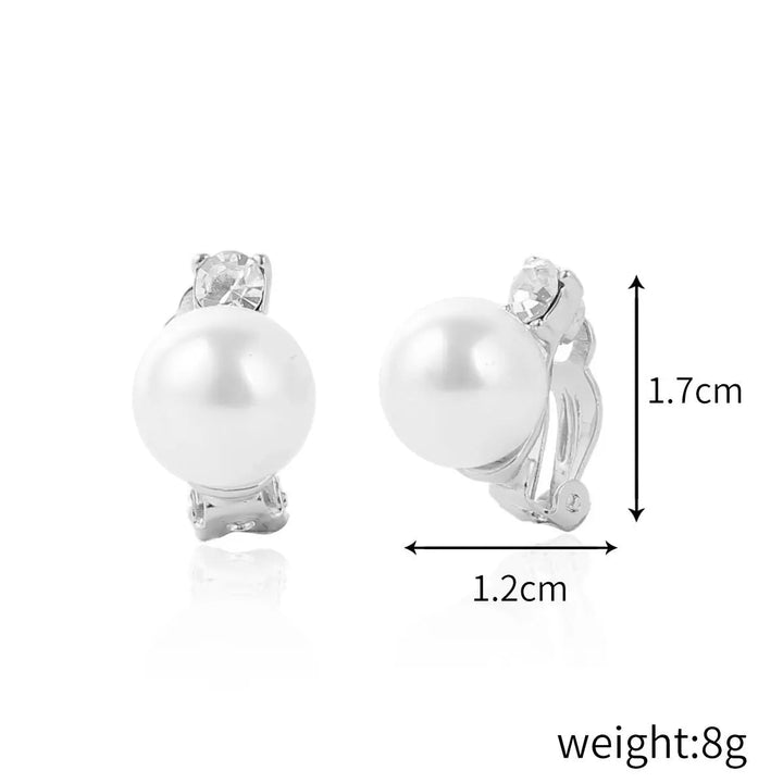 LOVCIA Elegant Women's Baroque Pearl Ear Clip Earrings