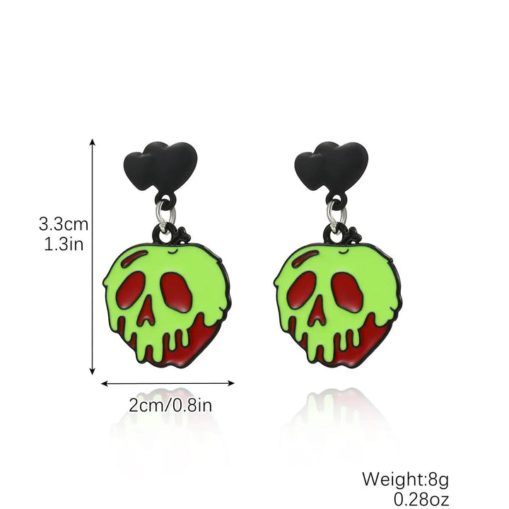 LOVCIA Spooky Pumpkin and Skull Bat Earrings Set for Halloween LOVCIA