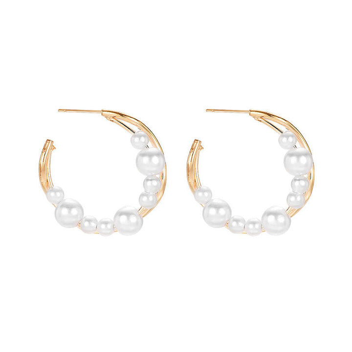 LOVCIA String of Pearls Vintage Fashion Statement Earrings for Women LOVCIA