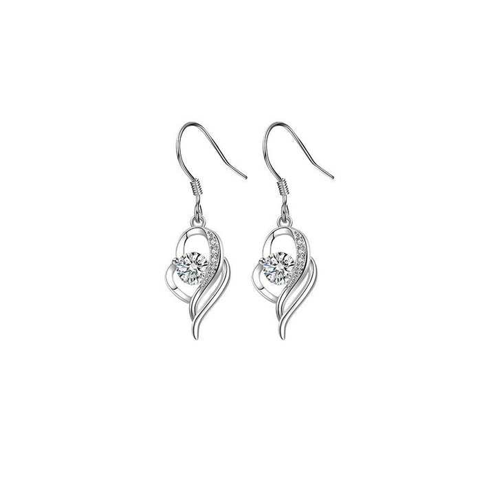 LOVCIA Sterling Silver Earrings for Women with Moissanite Diamonds and Swiss Blue Topaz LOVCIA