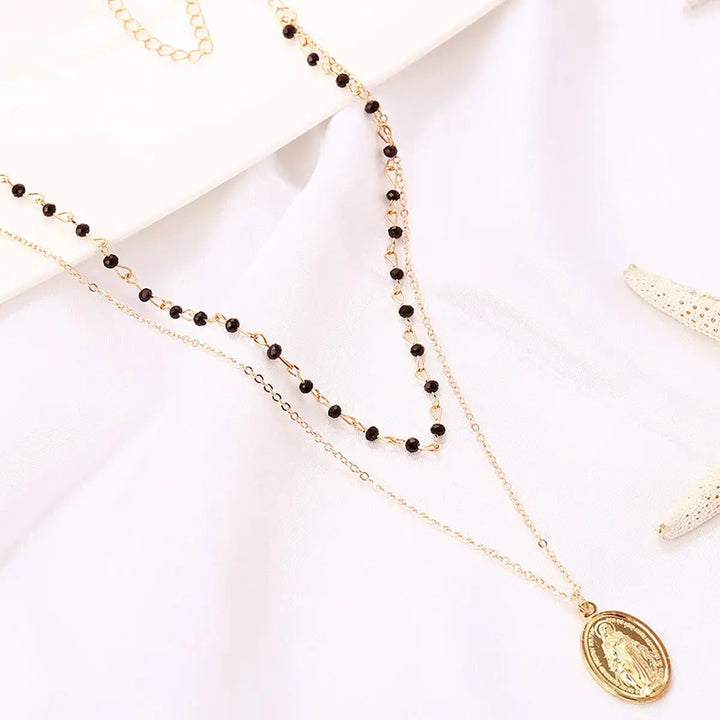 Alloy Virgin Mary Pendant Necklace LOVCIA