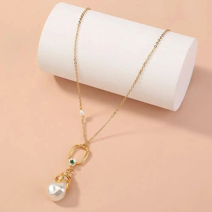 Fashion Women's Pearl Earrings Pendant Necklace LOVCIA