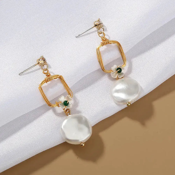 Fashion Women's Pearl Earrings Pendant Necklace LOVCIA