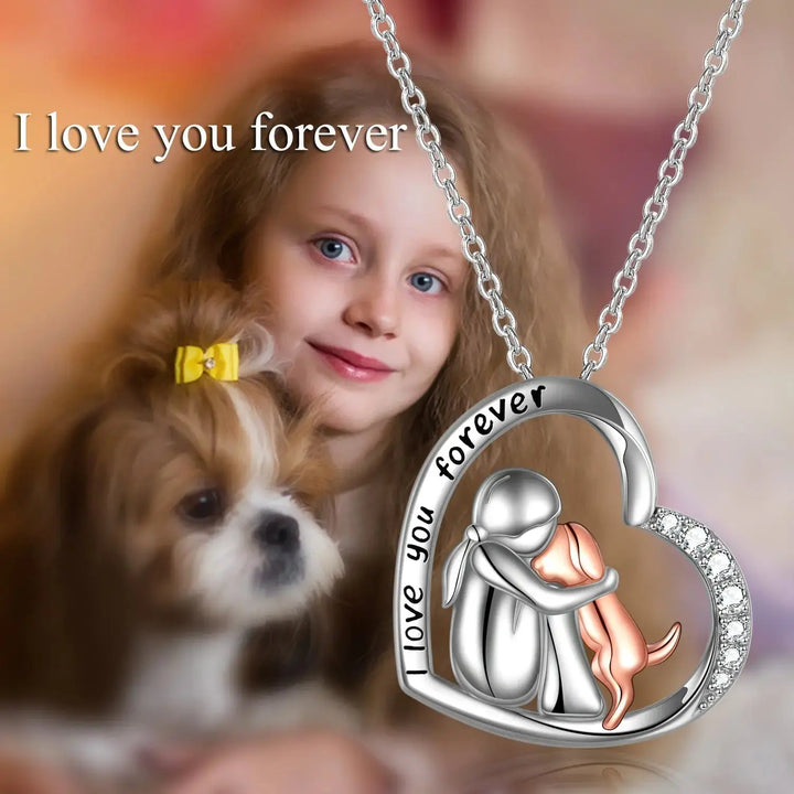 Sterling Silver Keepsake Dog  Lover Memorial Pendant Necklace Gifts for Women LOVCIA