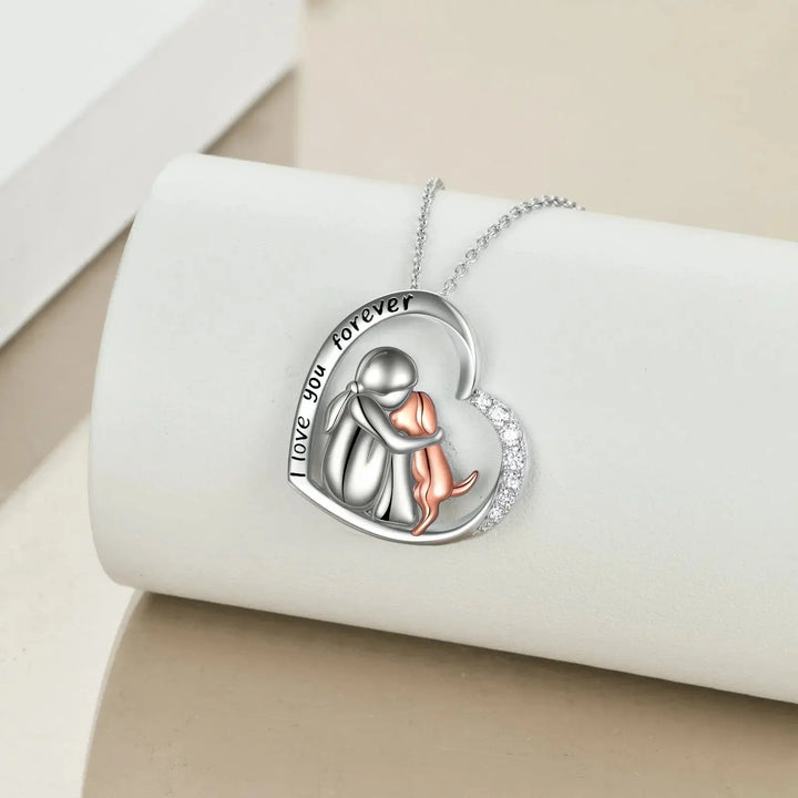 Sterling Silver Keepsake Dog  Lover Memorial Pendant Necklace Gifts for Women LOVCIA