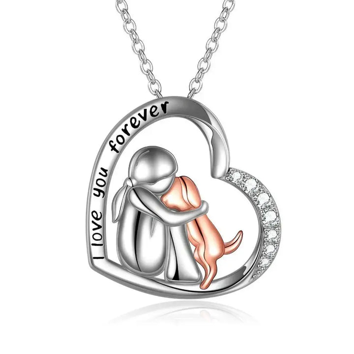 Sterling Silver Keepsake Dog  Lover Memorial Pendant Necklace Gifts for Women LOVCIA