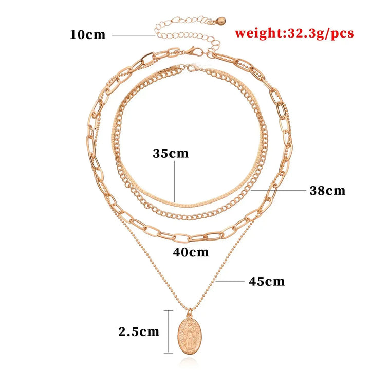 Radiance Exaggerated Multi-layer Chain Necklace for Women LOVCIA