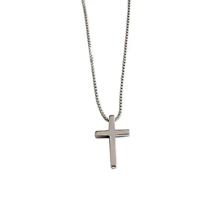 Classic Cross Casual 925 Sterling Silver Necklace LOVCIA