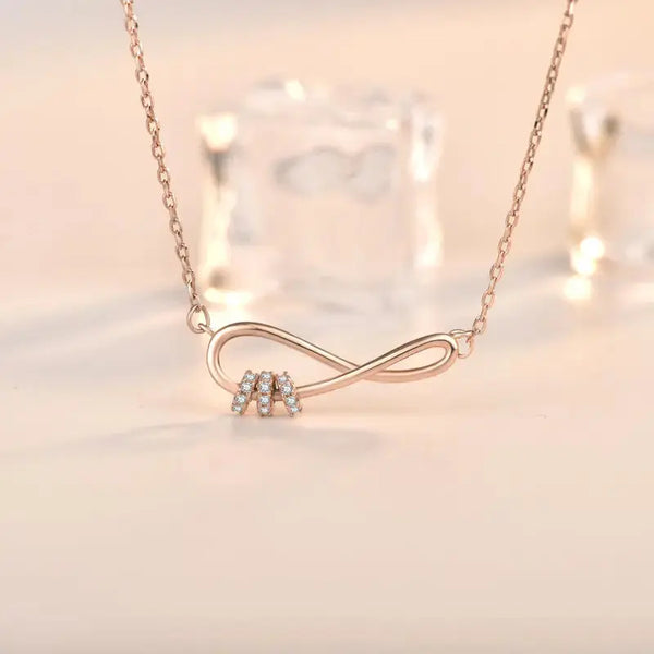 Hot CZ Infinite Love 925 Sterling Silver Necklace LOVCIA