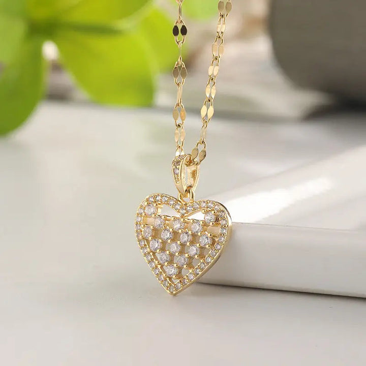 Dazzling Geometric Heart Necklace for Women, Unveil Your Sparkle LOVCIA