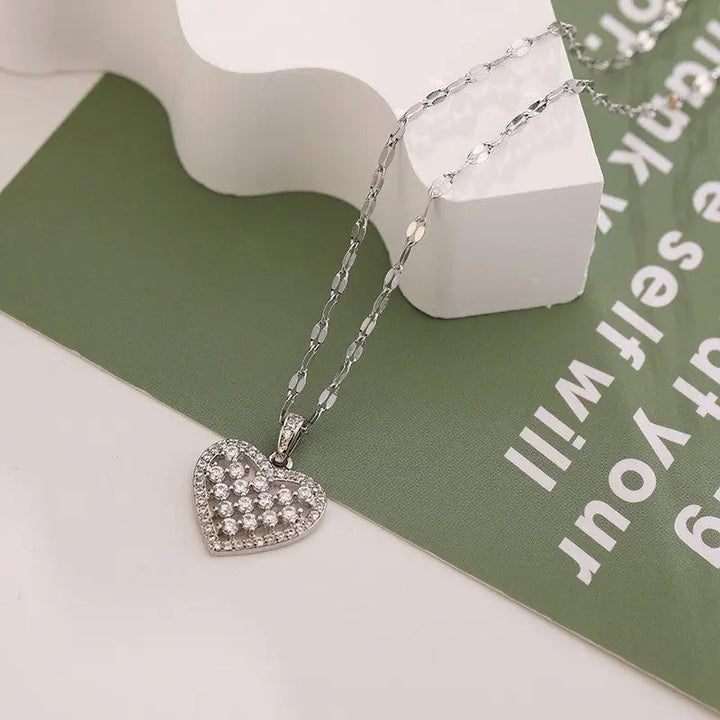 Dazzling Geometric Heart Necklace for Women, Unveil Your Sparkle LOVCIA