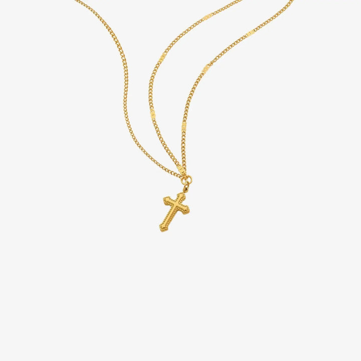 LOVCIA Cross Pendant Titanium Steel Necklace