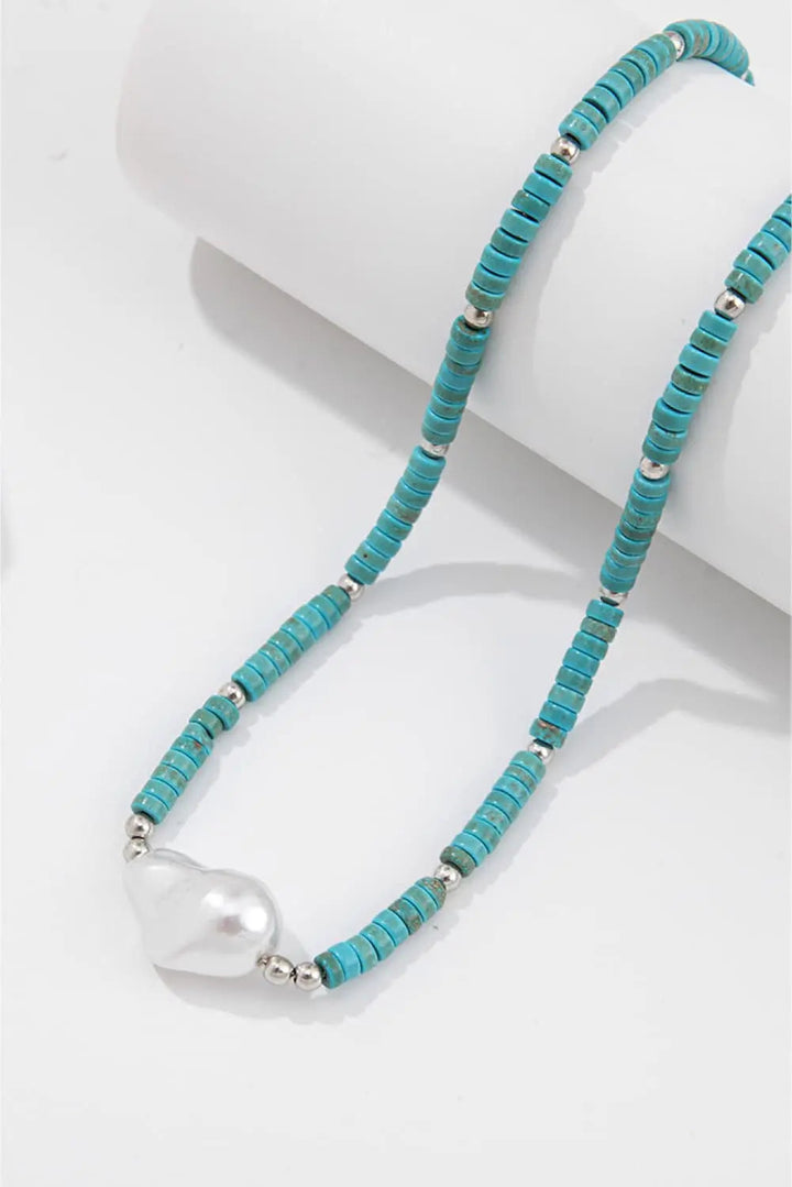 LOVCIA Turquoise & Pearl Necklace