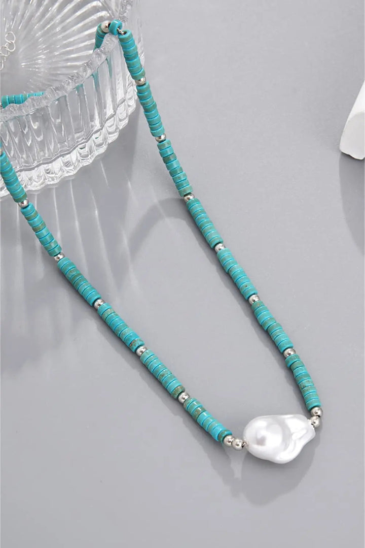 LOVCIA Turquoise & Pearl Necklace