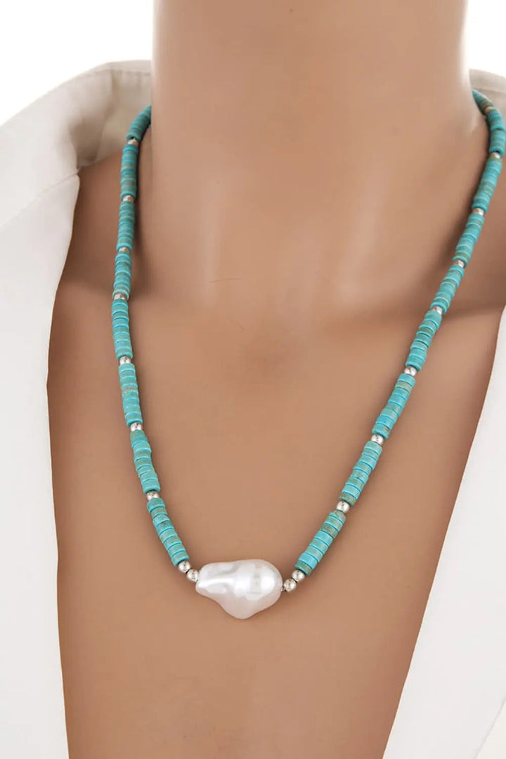 LOVCIA Turquoise & Pearl Necklace