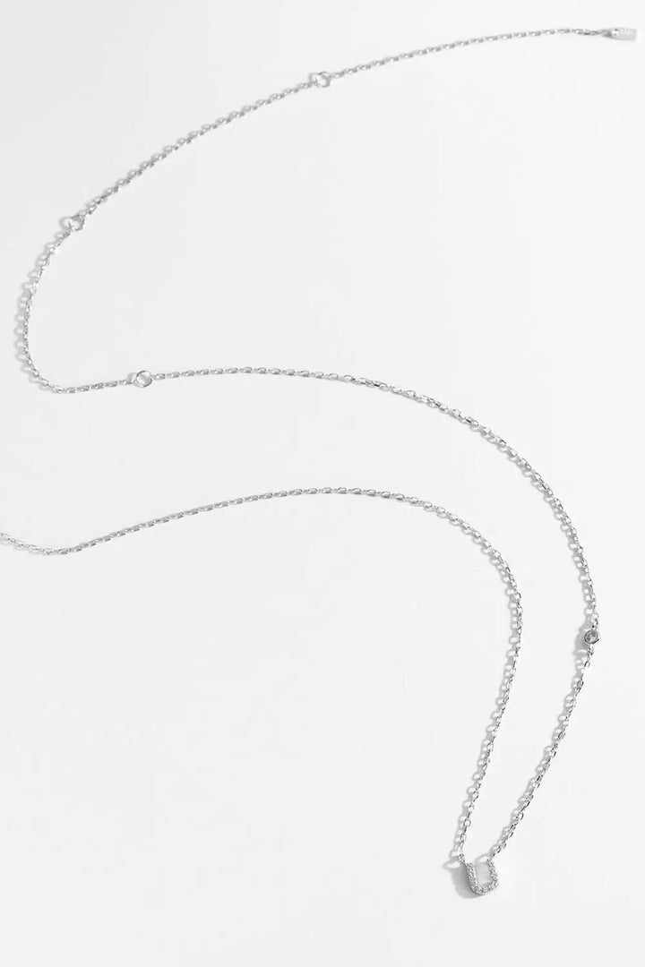 LOVCIA Q To U Zircon 925 Sterling Silver Necklace