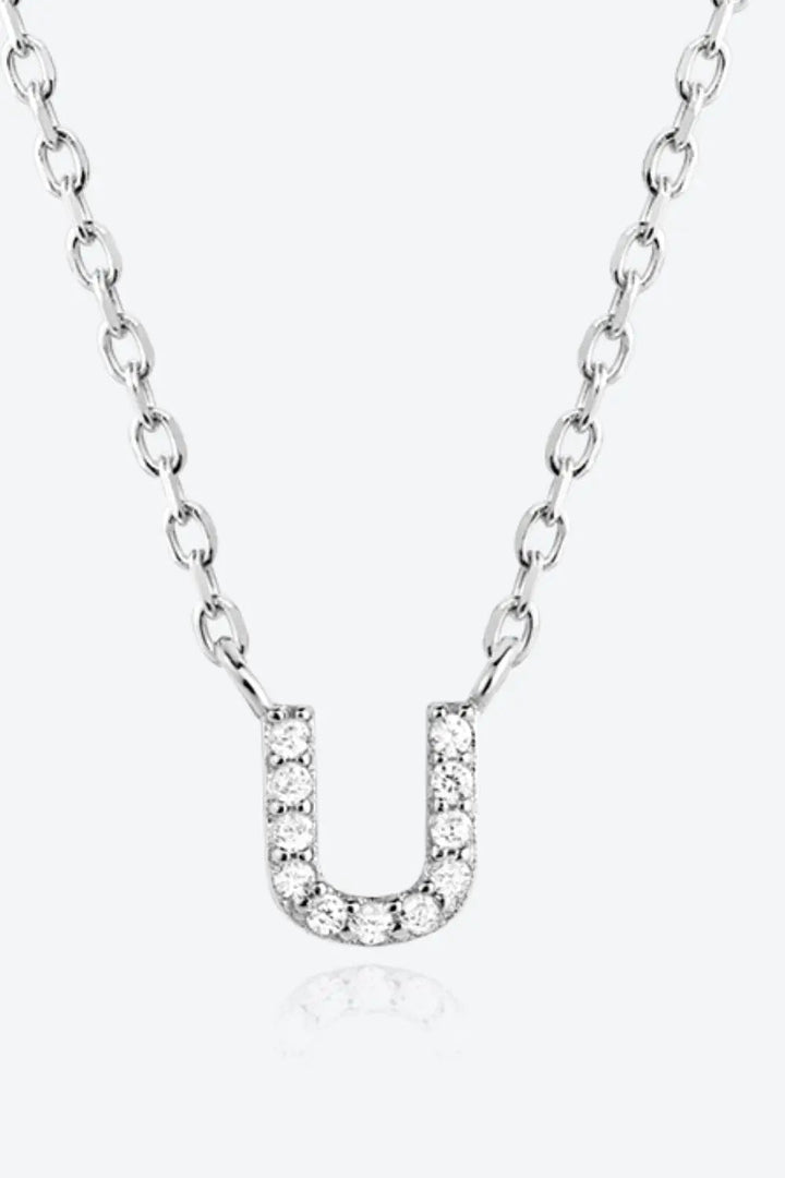 LOVCIA Q To U Zircon 925 Sterling Silver Necklace