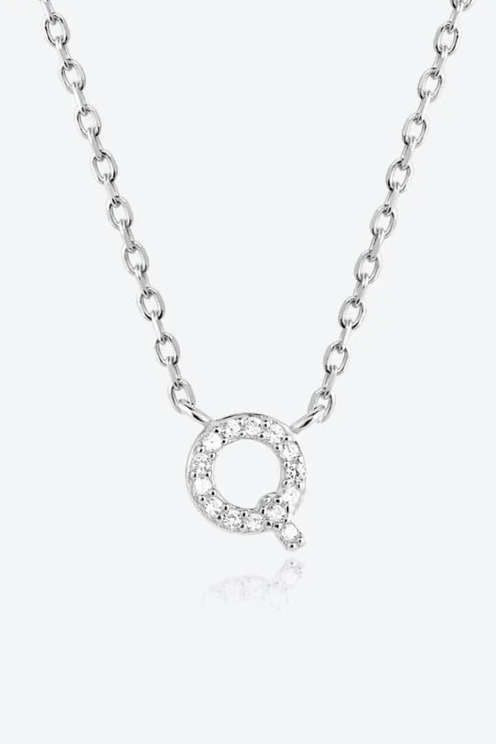 LOVCIA Q To U Zircon 925 Sterling Silver Necklace