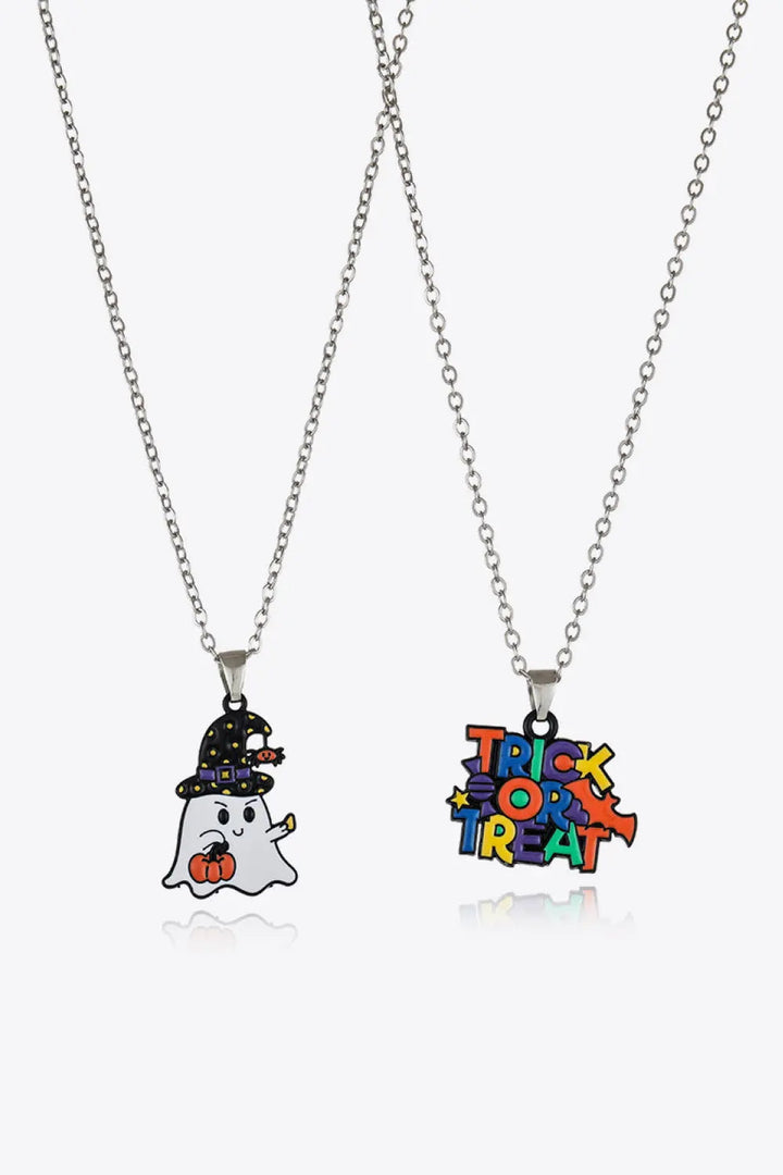 LOVCIA Two-Piece Halloween Theme Necklace Set