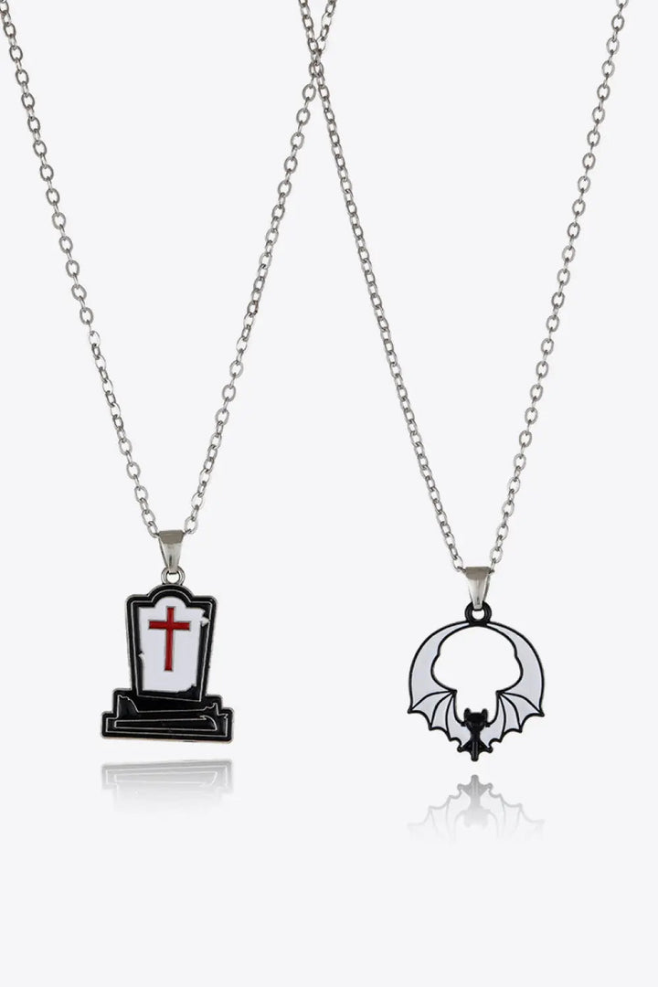 LOVCIA Two-Piece Halloween Theme Necklace Set