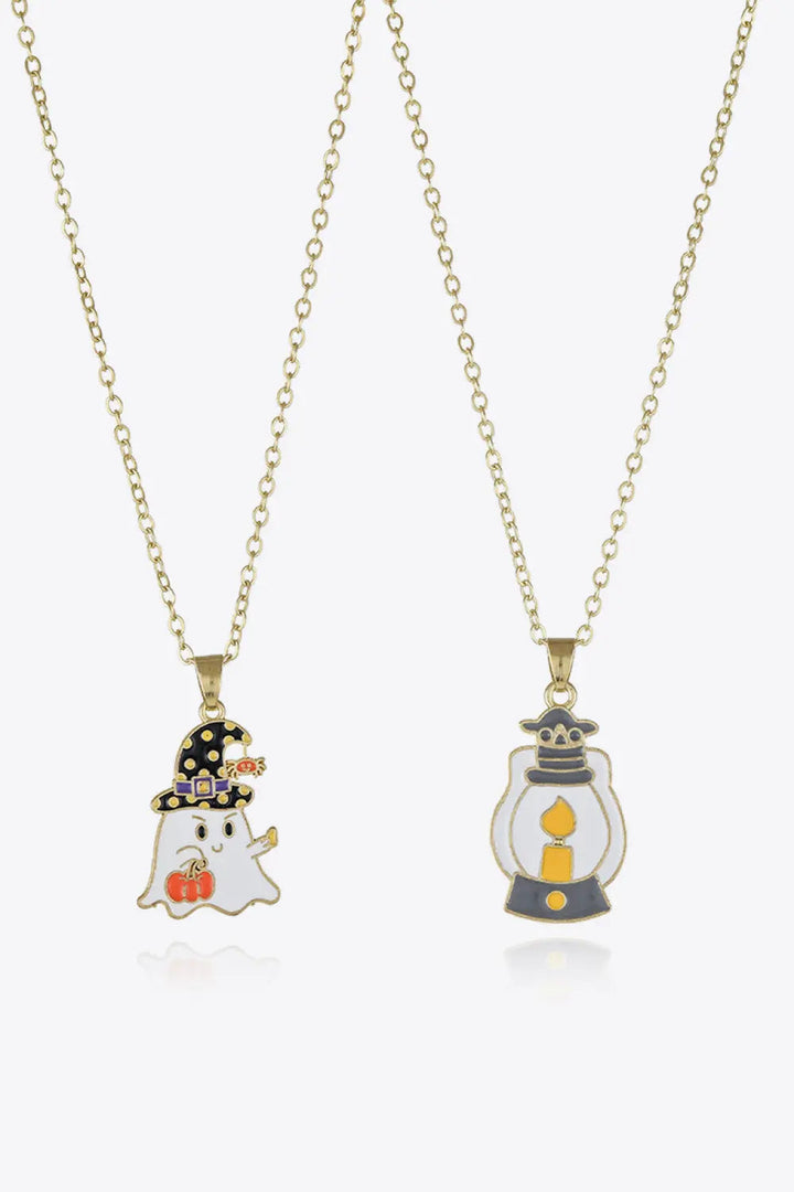 LOVCIA Two-Piece Halloween Theme Necklace Set